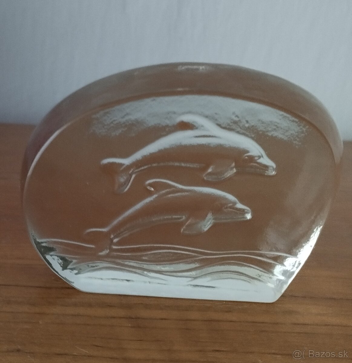 Dekoratívne sklenené ťažítko - Delfíni - 3