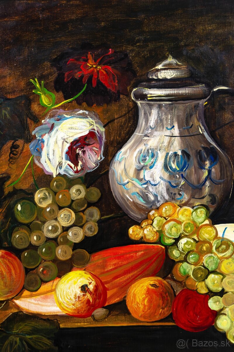 Zátišie II. , G.Siczawiňski, olej na plátne, 830 × 760 mm - 3