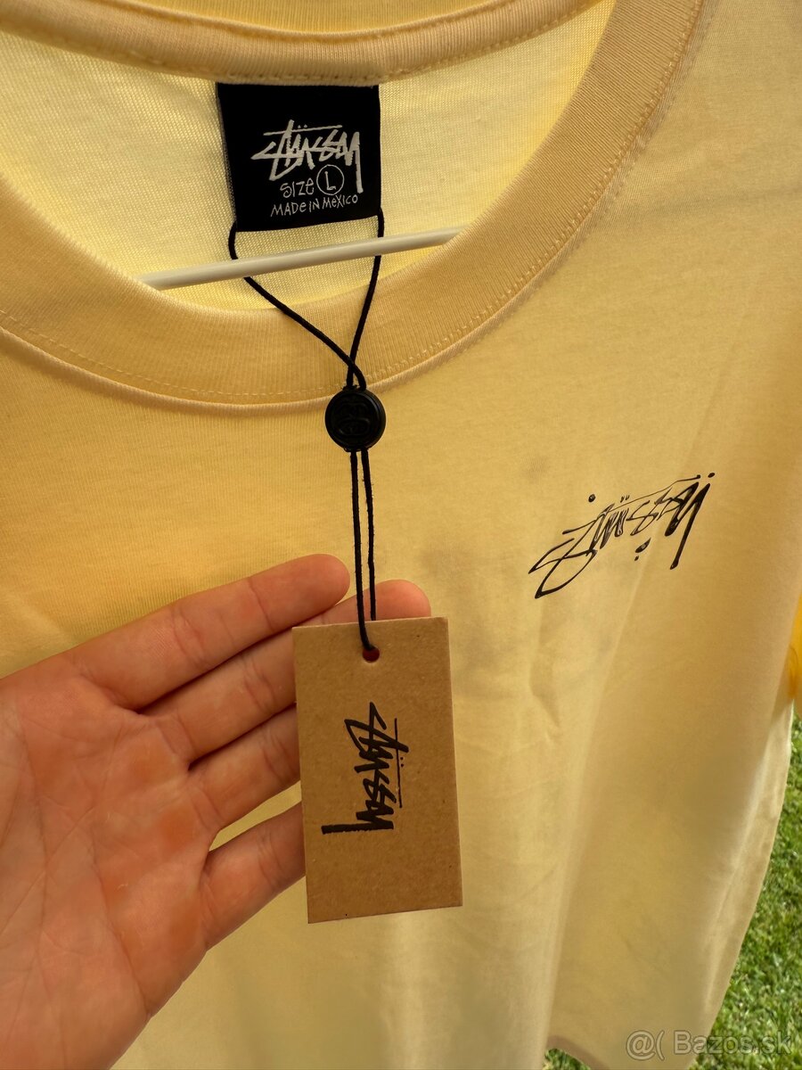 Stussy Big Basic Pigment Dyed Tee Black/Yellow - 3