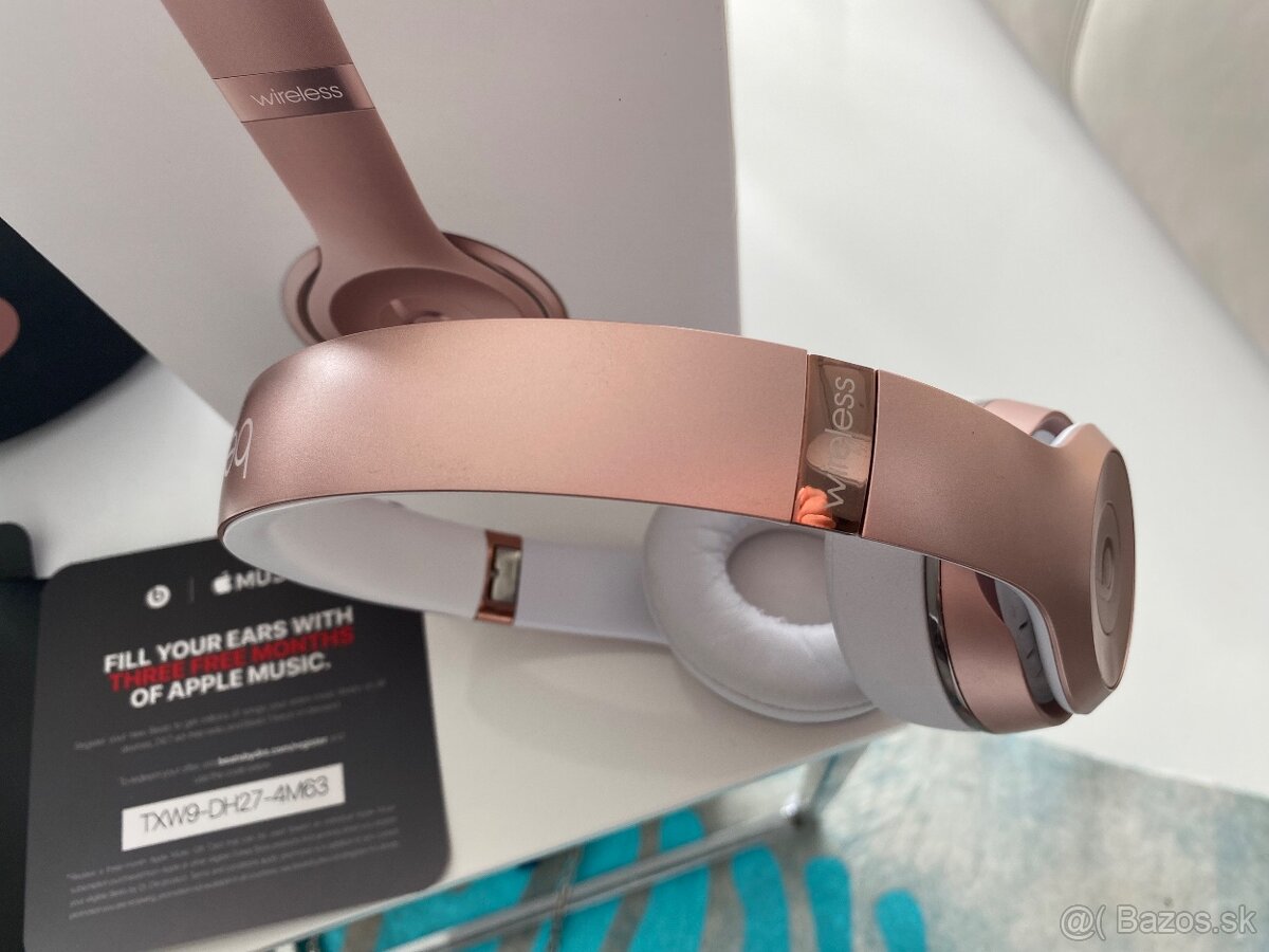 Luxusné Sluchadlá Beats Solo 3 Wireless Rose Gold Top stav - 3
