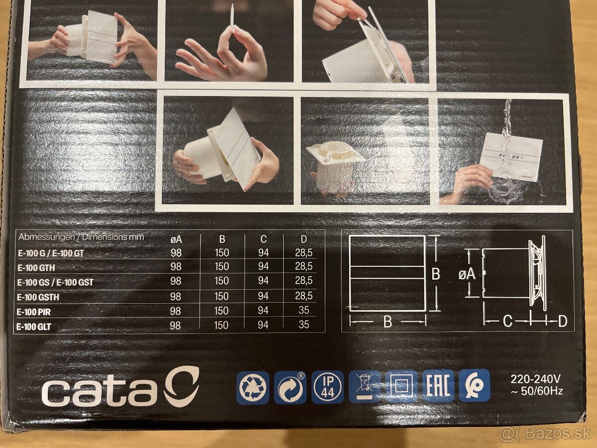 Kúpeľňový ventilátor E-100GT - 3