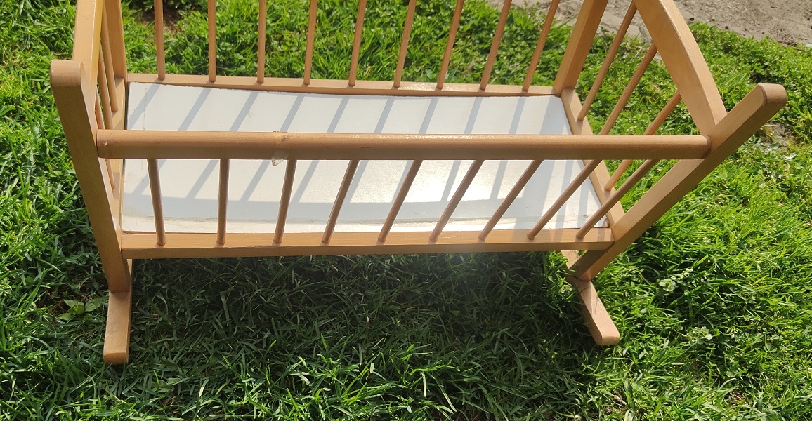 retro kolíska pre bábiku - 3