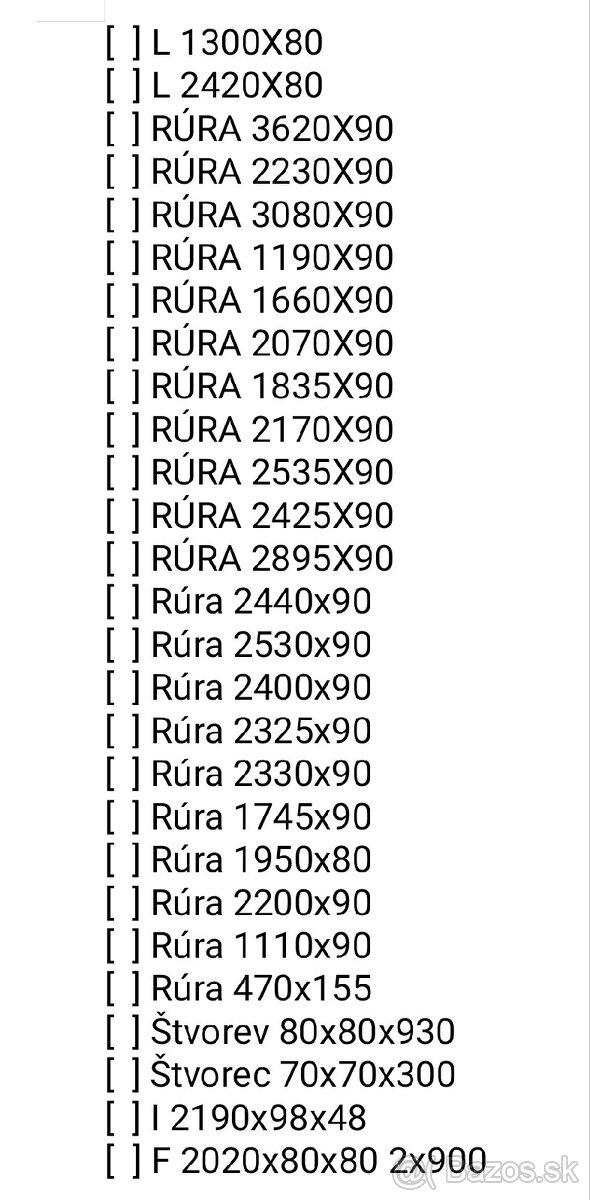 Predám rúry iné profily - 3