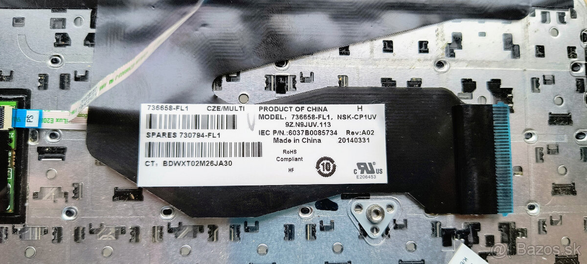 Klávesnica HP 736658-FL1 CZ - 3