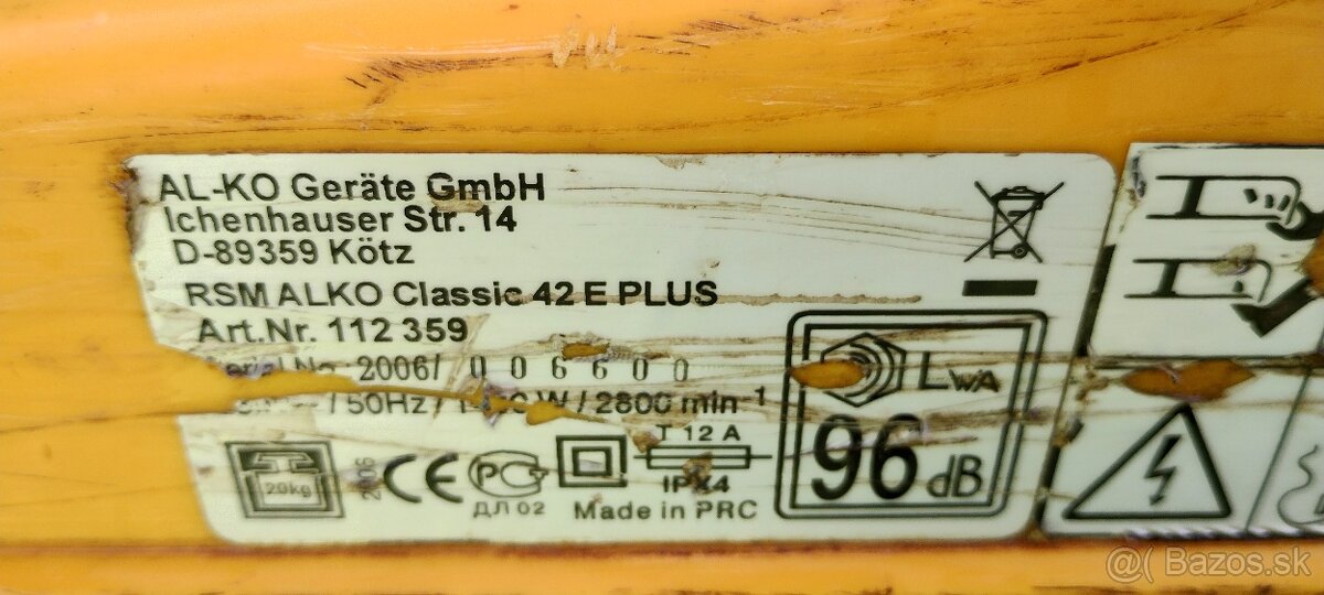 Predám el.kosačku ALKO - 3