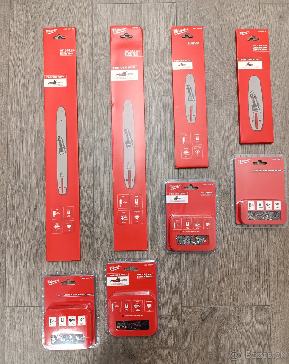 Lišty a reťaze pre reťazové píly Milwaukee - 3