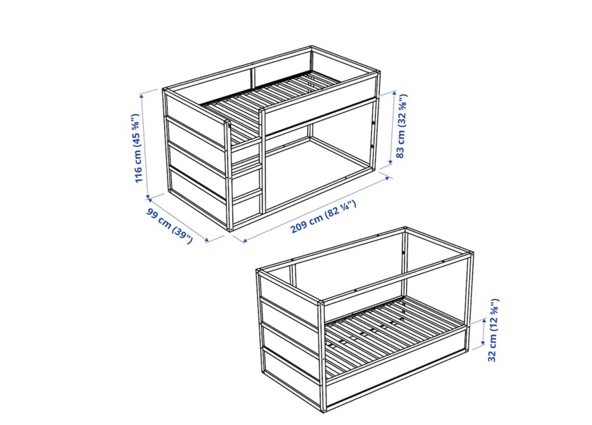 Detská poschodová posteľ IKEA KURA - 3