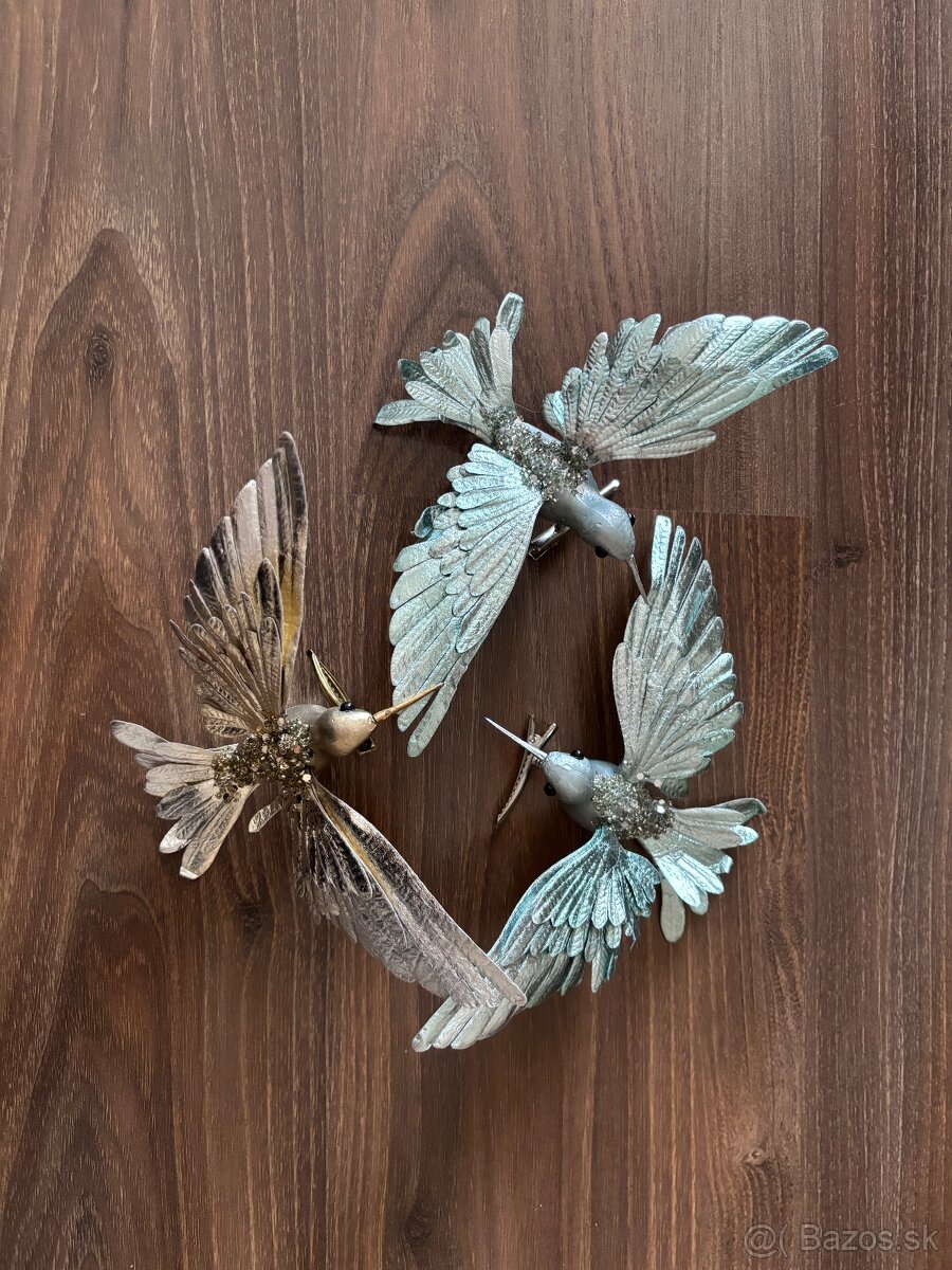 Dekoratívne vtáčiky – 3 ks - 3