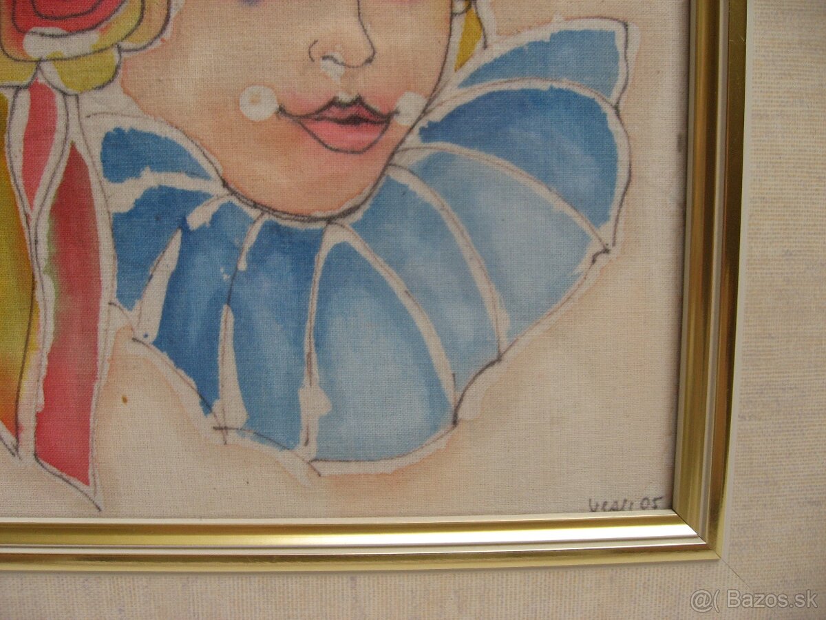 "Začepčenie" - batika na plátne - 3