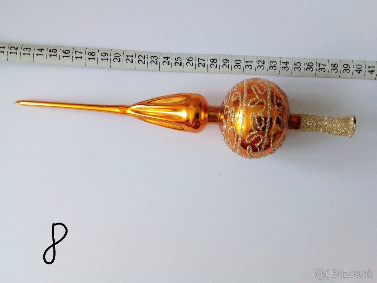 Staré, vánoční ozdoby, špičky, baňky - vianočné ozdoby - 3