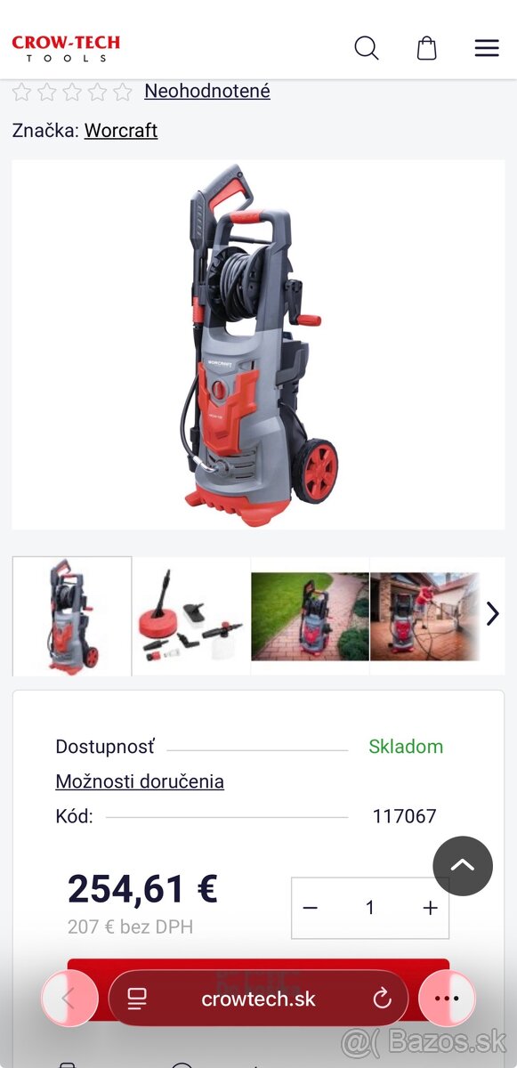 Čistič Worcraft HC21-110H, 2100W - wapka - 3