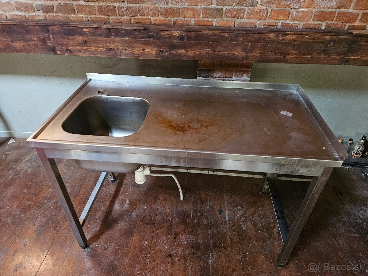 Nerezový drezový gastro stôl - 3