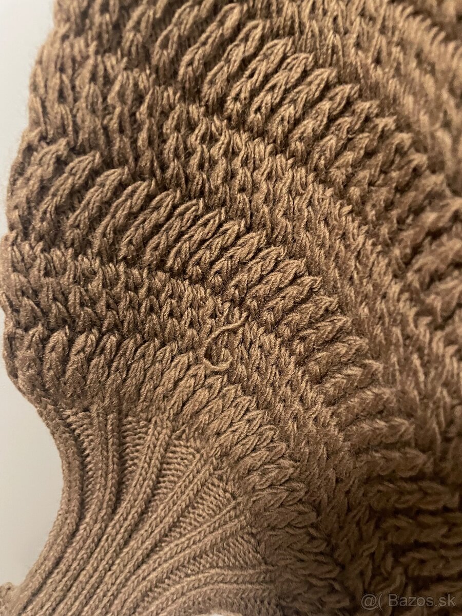 Hnedý pletený sveter - 3