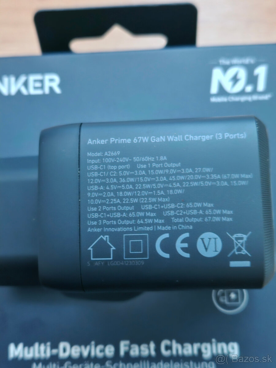 Nabíjačka Anker Prime 67W - 3