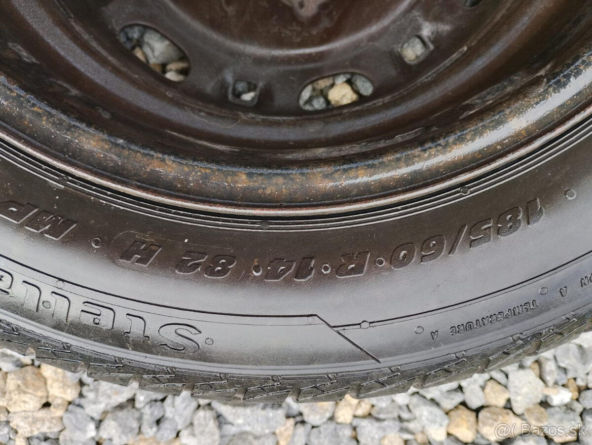 Predam pneumatiky 184/60 - R14 na diskoch - 3