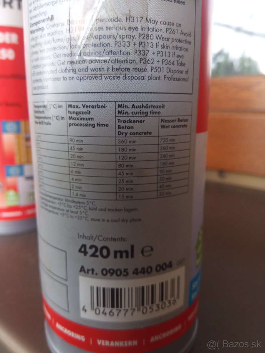 Chemická kotva-koaxiána kartuša - 3