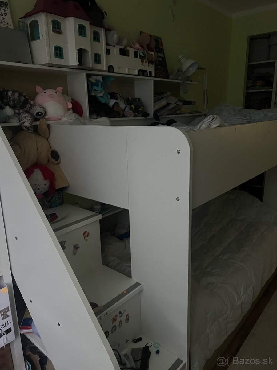 Poschodova postel Favi s kniznicou - 3