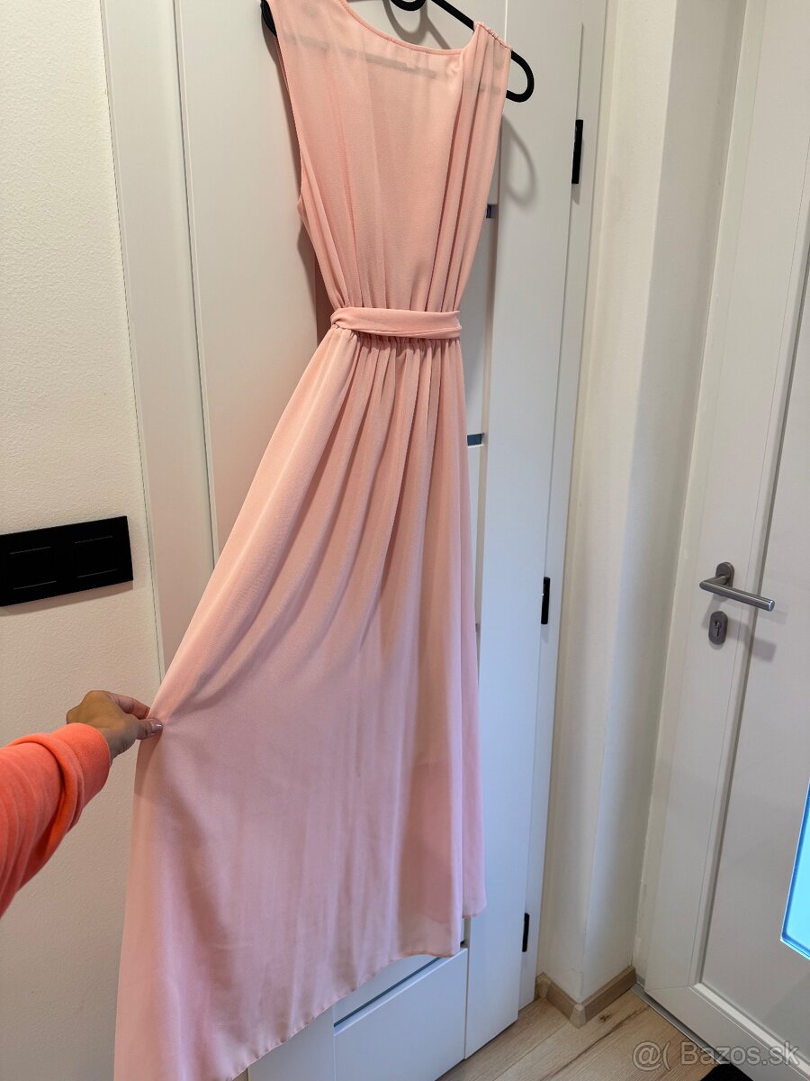 Predám ružové šaty M - 3