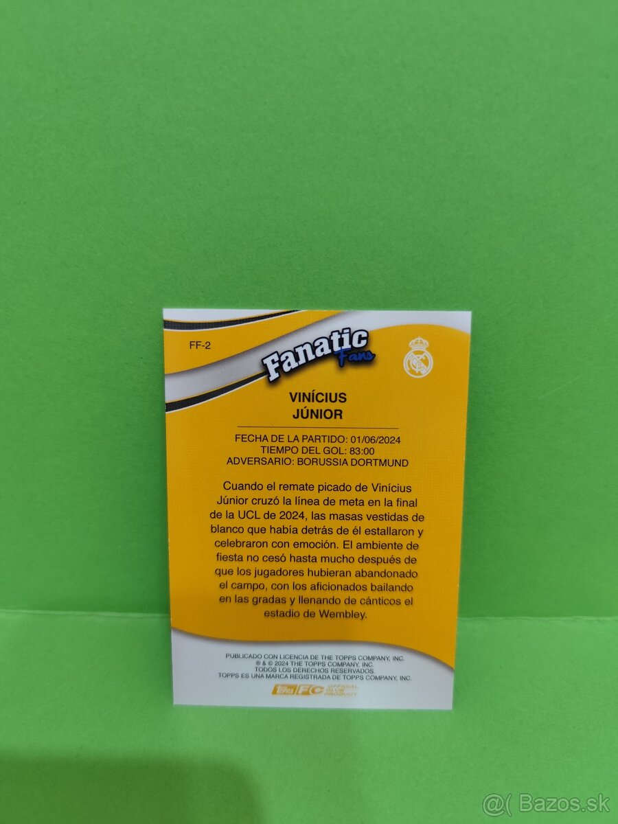 Fanatic Fans Vinicius Junior Real Madrid Topps Fan Set 2024/ - 3