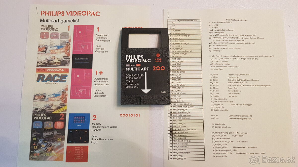 Videopac multikarta kazeta cartridge 200 hier + zoznam - 3
