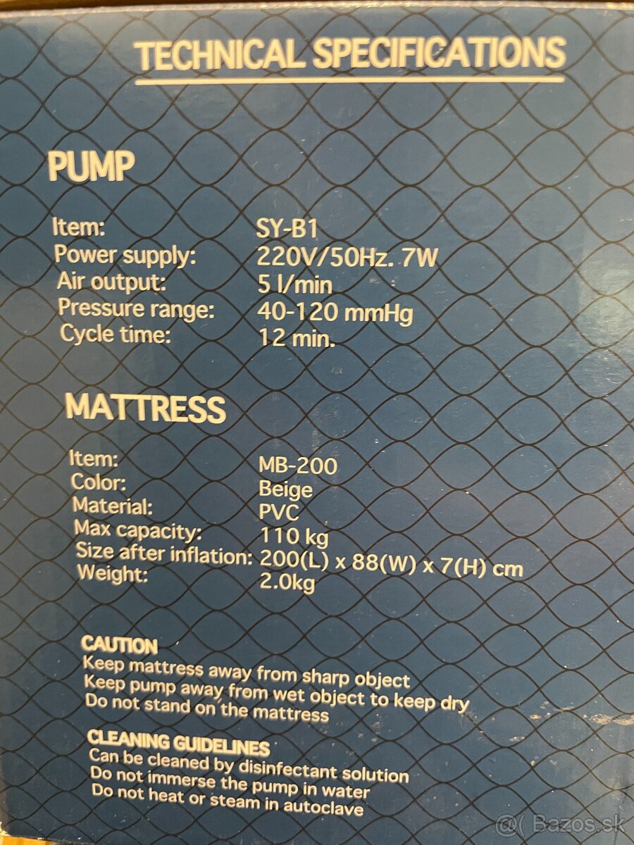 Antidekubitný matrac s kompresorom UniZdrav - 3