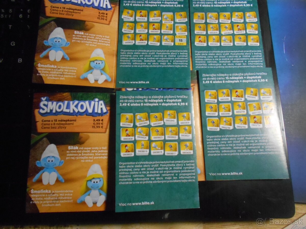 BILLA nálepky Šmolkovia - 3