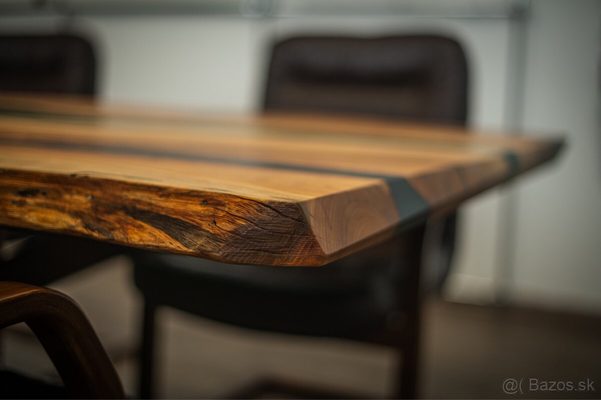 epoxidový jedálenský stôl masívny stôl - 3
