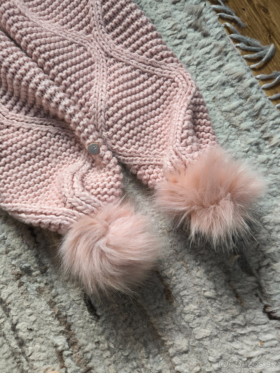 Dámsky šál Guess - púdrovo ružová - 3