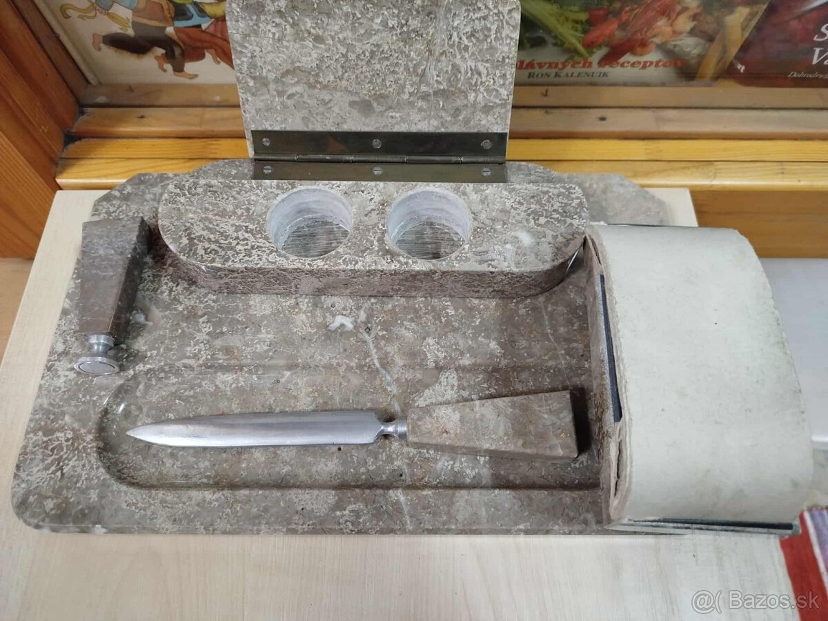 Na predaj MRAMOROVÁ PÍSACIA SADA z I.republiky--sada sa pred - 3