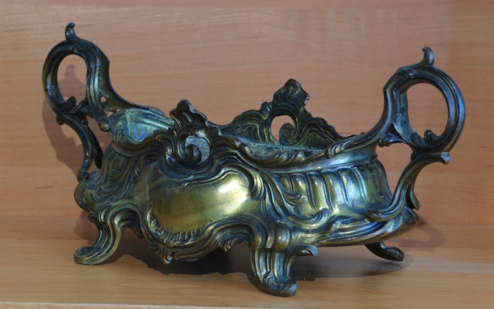 Starožitná bronzová žardiniéra - 3