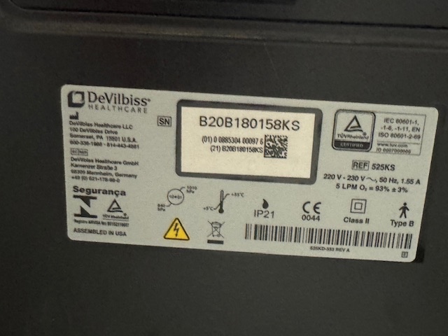 Kyslikovy koncentrator DeVilbiss 525KS - 3