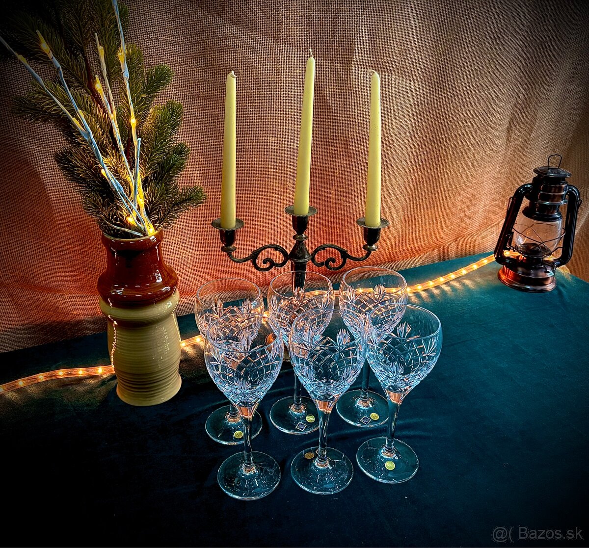 Bohemia kryštálové poháre na stopke - 3