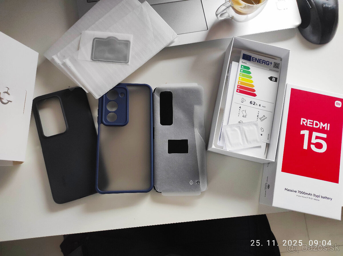 Predám NOVÝ REDMI 15 Midnight Black 8GB/256GB 5G - 3