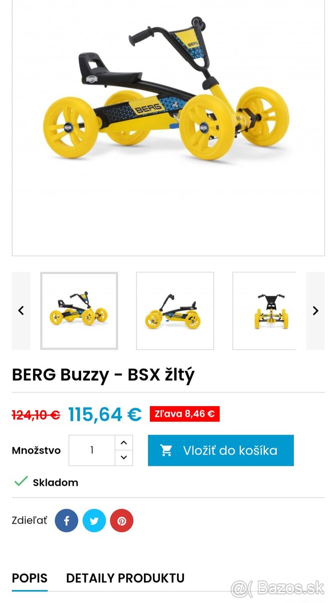 Berg Buzzy slapacia kara / slapacie auticko - 3