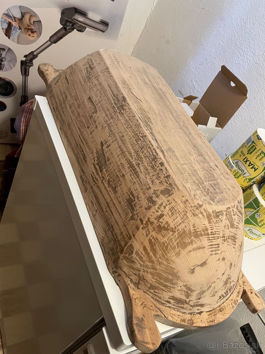 Drevené koryto ručne dlabané - 3