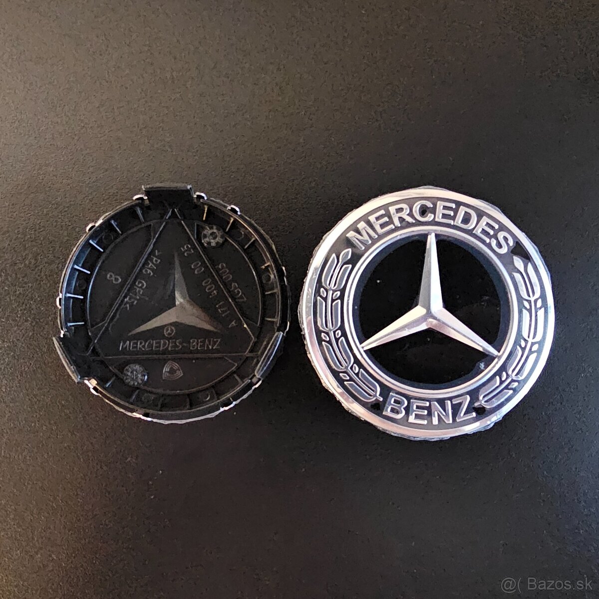 ✅MERCEDES✅ KRYTKY KOLIES S PRSTENCOM - CIERNE, ROZMER: 75 MM - 3