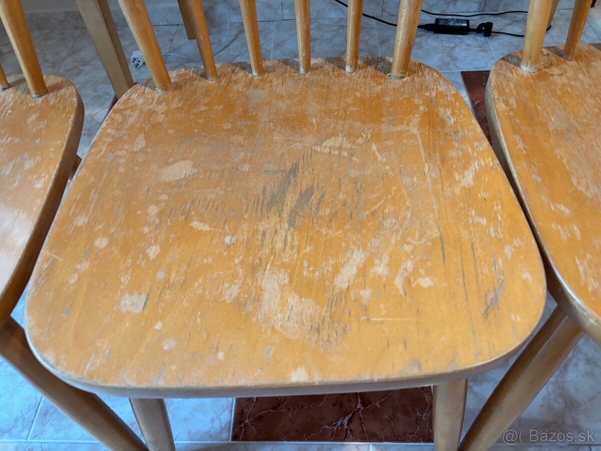 Drevené stoličky 4 ks - 3