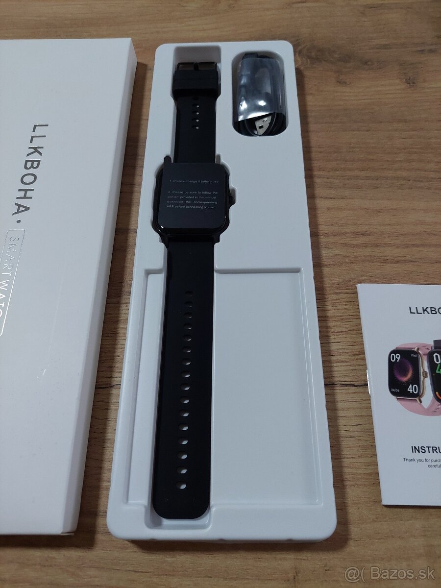 Chytré hodinky P72 – 1,85" - volanie, IP68, čierné - 3