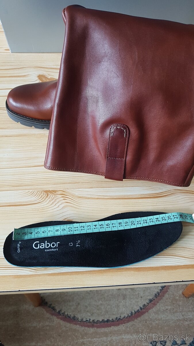 Vysoké dámske kožene čižmy-Gabor. - 3