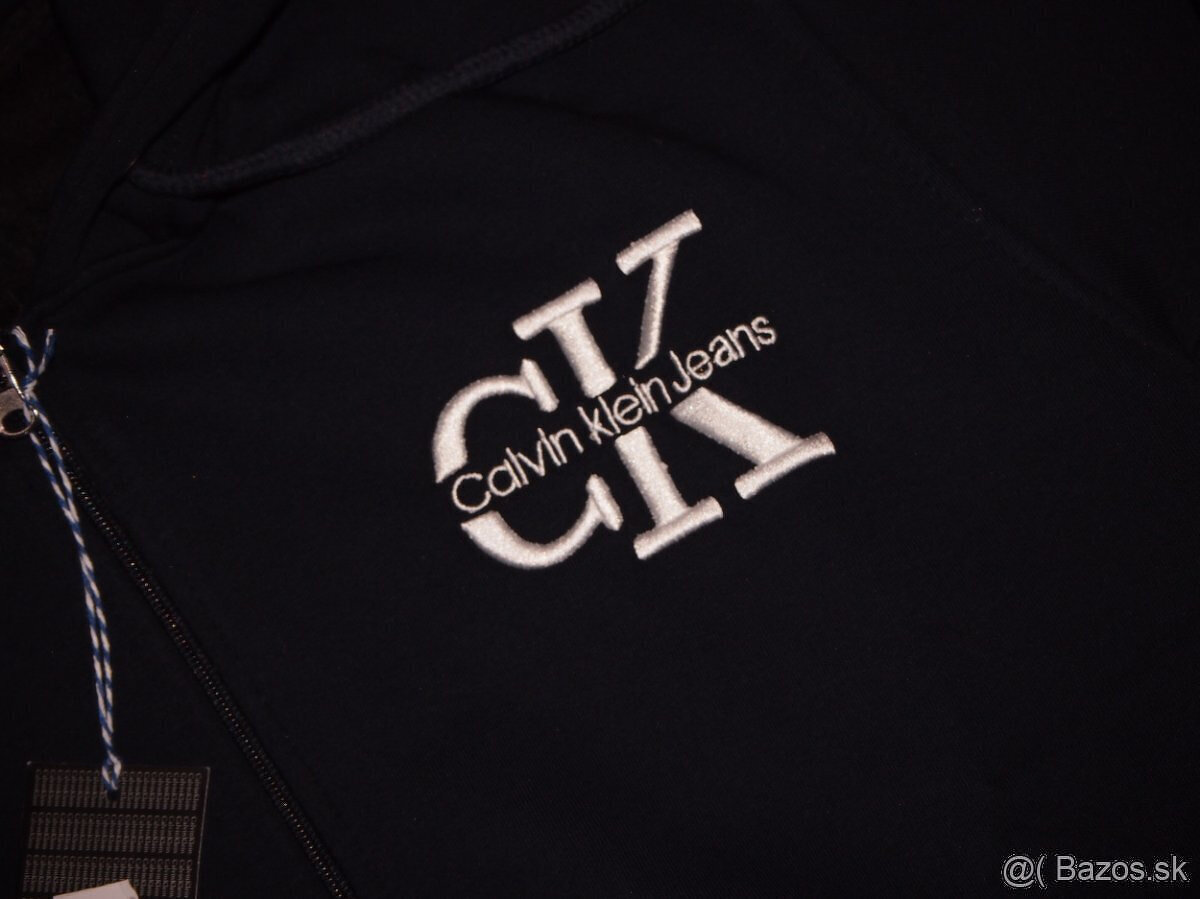 Calvin Klein pánska - chlapčenská mikina na zips s kapucňou - 3