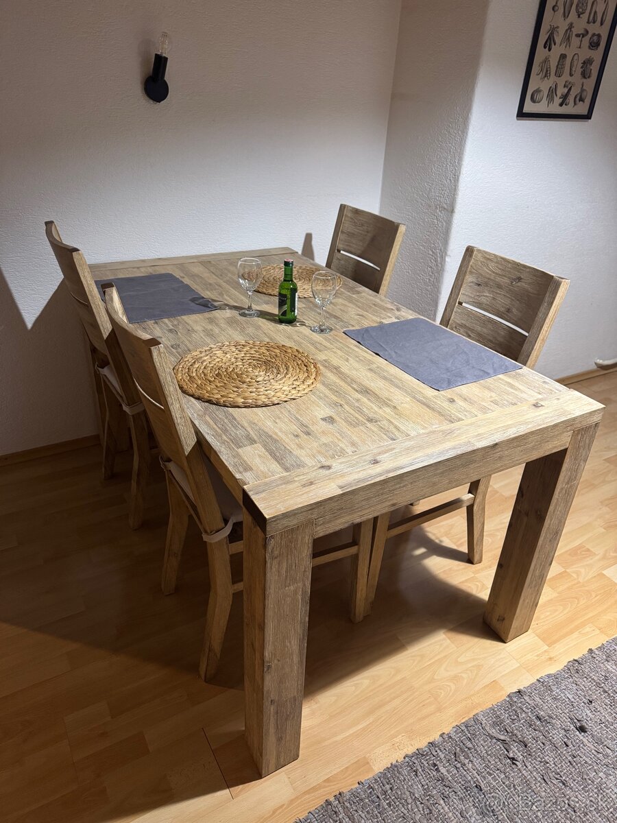 Jedalenaky stol a 4 stolicky - 3