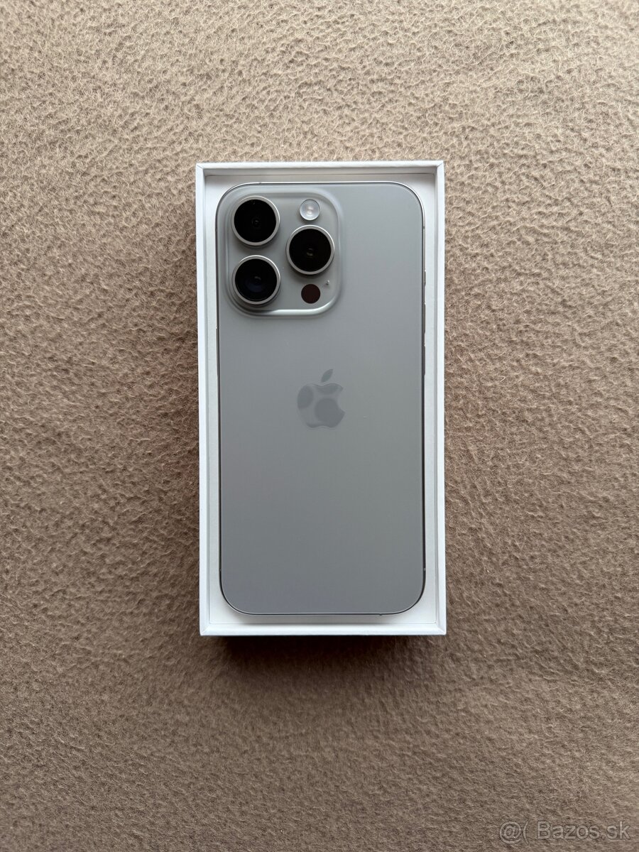 Predám IPhone 15 PRO Natrural Titanium 256GB - 3