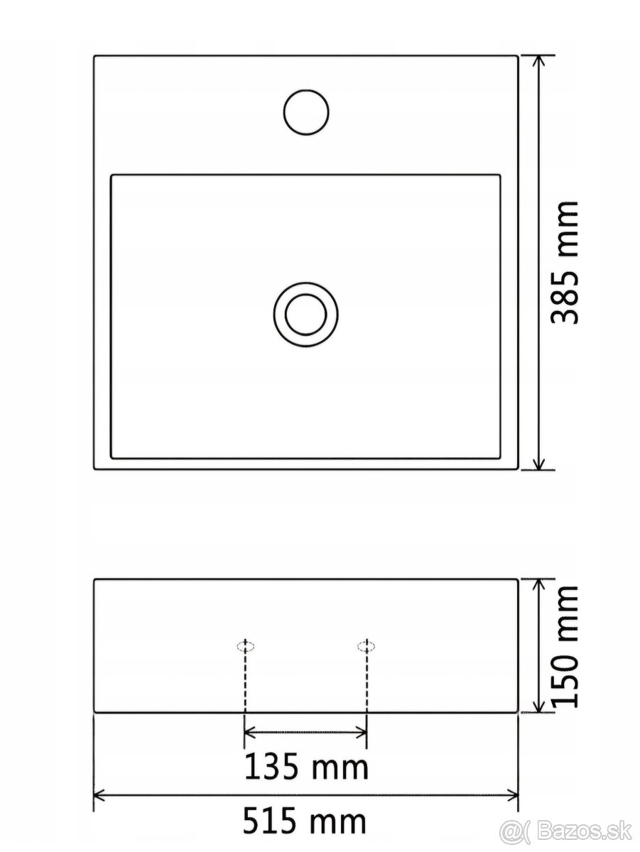 predám čierne keramické umývadlo na dosku - 3