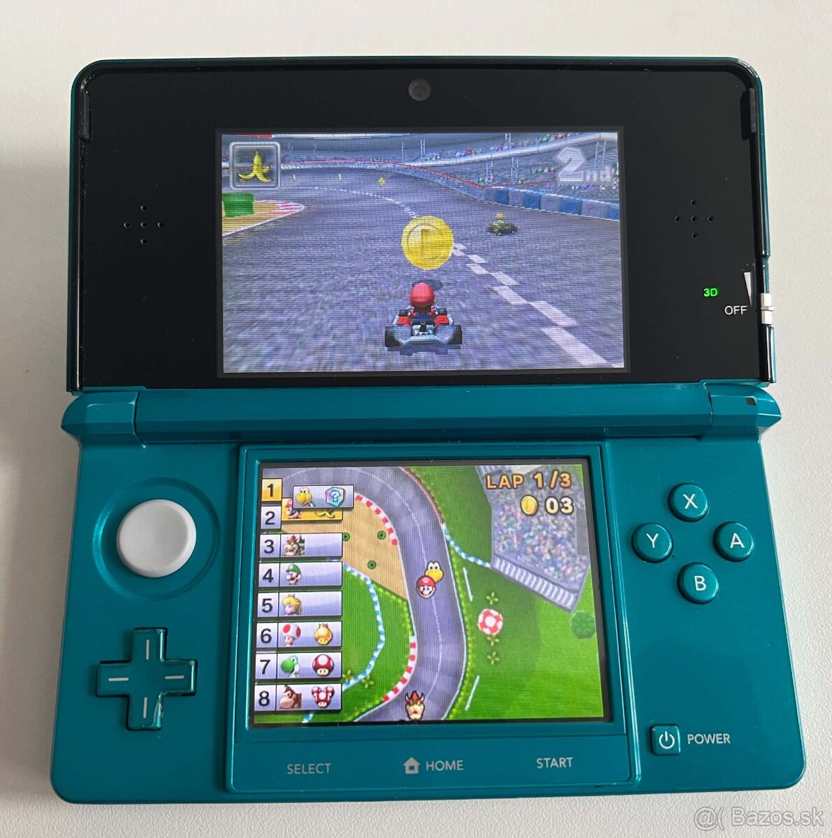 Nintendo 3DS Aqua Blue + 128gb - 3