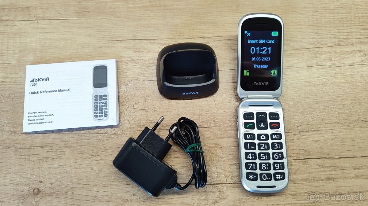 Mobilný telefón TOKVIA T201 – vyklápací mobil / v záruke - 3