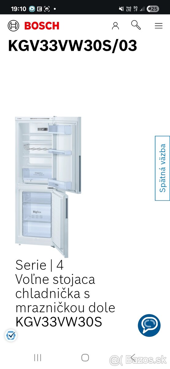 Chladnicka s mraznickou Bosch - 3