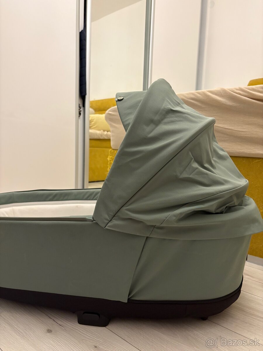 Cybex priam 4.0 lux carry cot vanička leaf green - 3