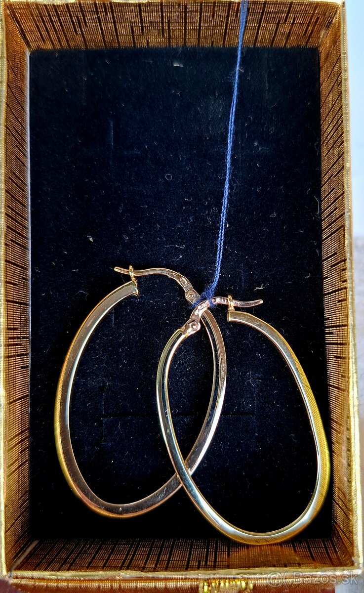 Zlate náušnice kruhy 585 - 3