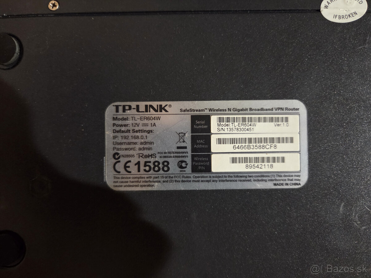 WiFi router TP-Link TL-ER604W - 3