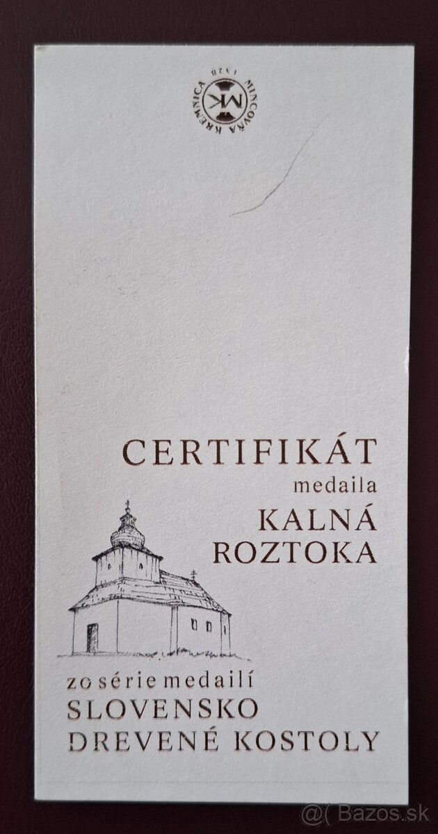 Pamätná medaila Kalná Roztoka. - 3